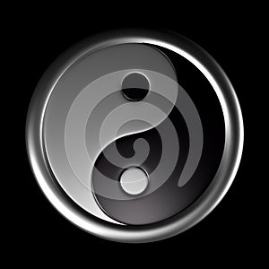 3D - Yin und Yang Symbol 02