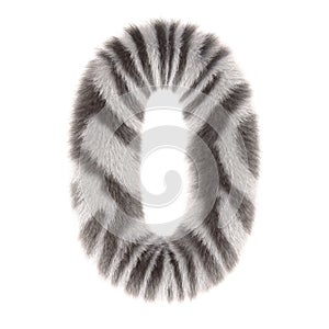 3d Zebra creative decorative fur number 0