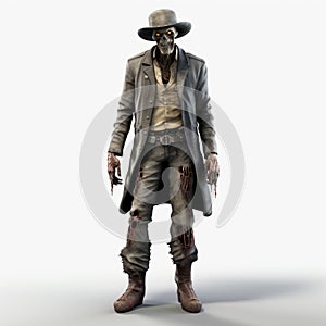 3d Zombie Fanatics Investigator: Leather Coat & Hat
