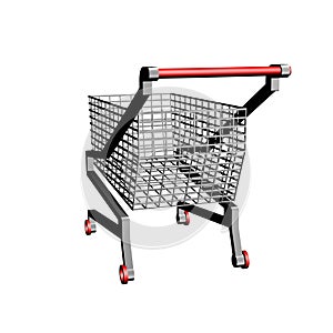 3dmax. Red basket photo