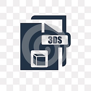 3ds vector icon isolated on transparent background, 3ds transpa