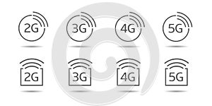 3g internet vector icons