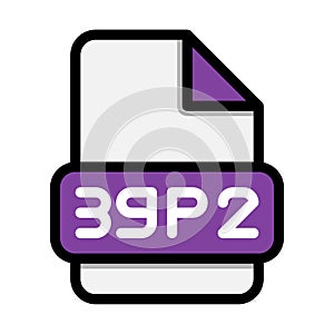 3gp2 file icons. Flat file extension. icon video format symbols. Vector illustration. can be used for website interfaces, mobile