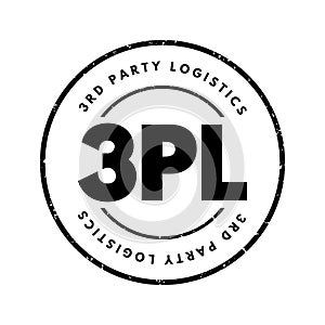 3PL Third-party logistics - organization`s use of third-party businesses to outsource elements of its distribution, warehousing,