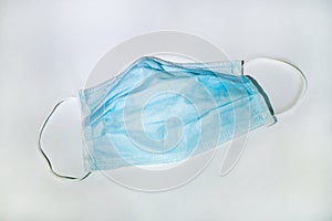 3ply Non-Woven Surgical Face mask under surgical light.
