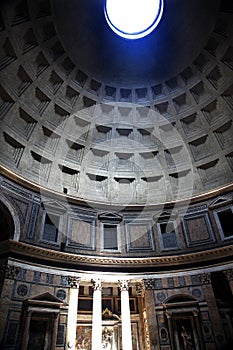 3pm Pantheon Sundial Effect Cupola Ceiling Rome