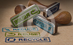 3R Reduce, Reuse and Recycle. Waste management concept