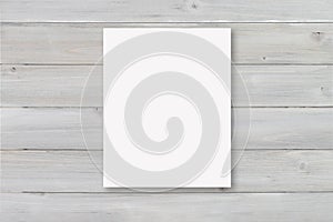 4:5 Ratio Canvas Mockup on Gray Wood Wall with Clipping Path