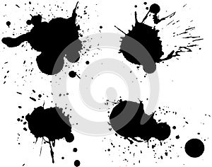 4 Black Splats