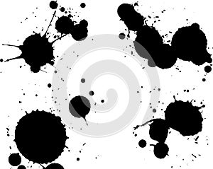 4 Black Splats 4 photo