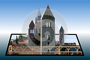 4 churches in the old town, island Rab, Croatia