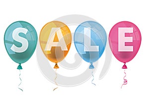 4 Colored Balloons Sale