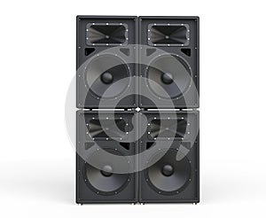 4 Concert Loudspeakers - front