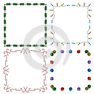 4 decorative holiday borders