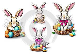 4 Easter Bunnies