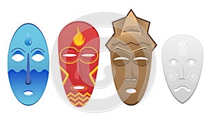 4 elemental masks photo