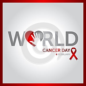 4 february world cancer day concept design vector illustration