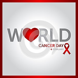 4 february world cancer day concept design vector illustration