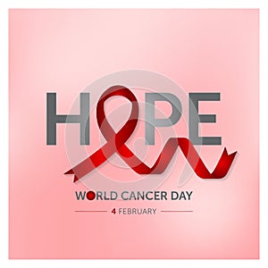 4 february world cancer day concept design vector illustration