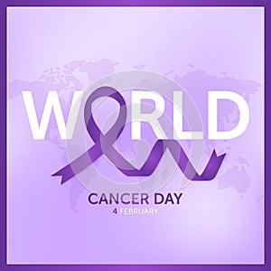4 february world cancer day concept design vector illustration
