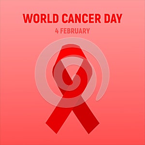 4 February world cancer day horizontal poster