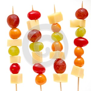 4 fruit shashlik sticks