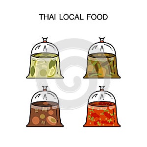 4 Hot Food Bags in thai style