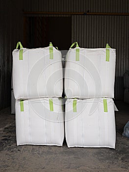 4 Jumbo bags that contain the rice , rice mill Thailand