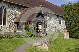 4 June 2023 The beautiful old cemetary with ancient headstones in the grounds of Holy Trinity C of E church in Cookham village,