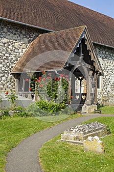 4 June 2023 The beautiful old cemetary with ancient headstones in the grounds of Holy Trinity C of E church in Cookham village,