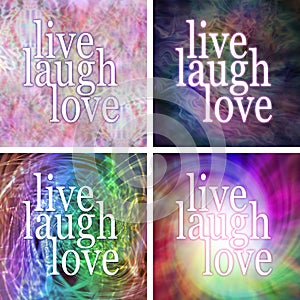 4 x Live laugh love square coasters
