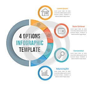 4 Options Infographic Template