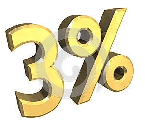 4 percent in gold (3D)