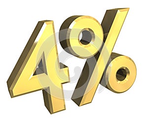 4 percent in gold (3D)