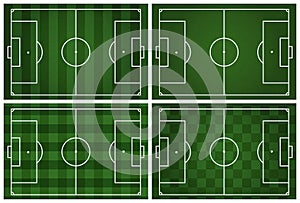 4 soccer field with white lines on grass