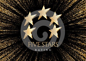 4 star rating. Four star Symbol or emblem. vector