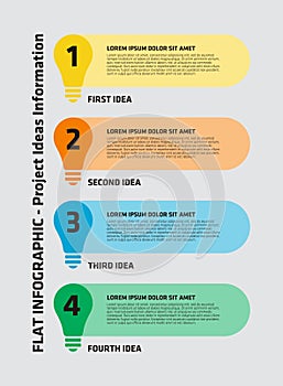 4 Step Lightbulb Infographic