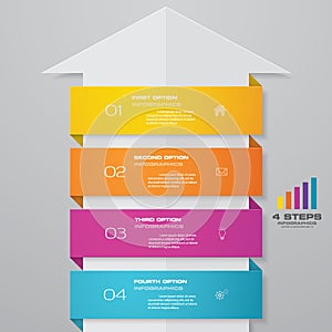 4 steps of arrow infografics template. for your presentation.