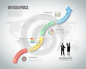 4 steps infographic template. can be used for workflow layout, diagram