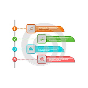 4 steps timeline infographic template