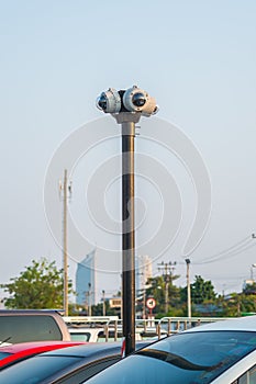 4 way round CCTV in the car park