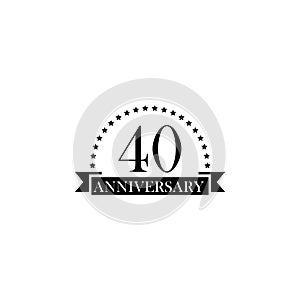 40 anniversary sign. Element of anniversary sign. Premium quality graphic design icon. Signs and symbols collection icon for websi