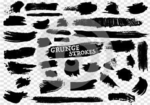 40 Hand Drawn Grunge Strokes Set