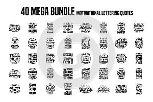 40 mega bundle motivational lettering quotes hand written style