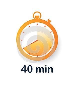 40 minutes clock icon