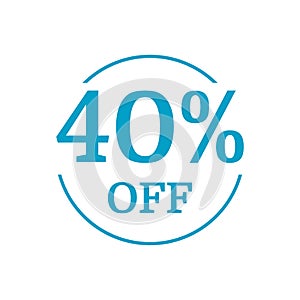 40% off Sale Creative Design 40 percent Discount Marketing Promotional Poster Banner Vector Template