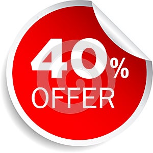 40 percentage discount offer