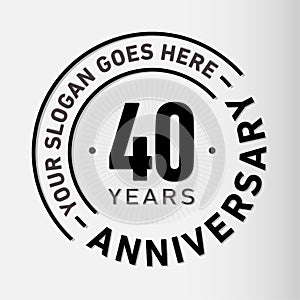 40 Years Anniversary Celebration Design Template. Anniversary vector and illustration. Forty years logo.