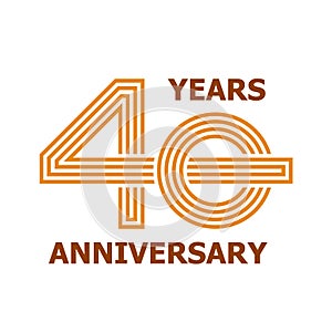 40 years anniversary symbol