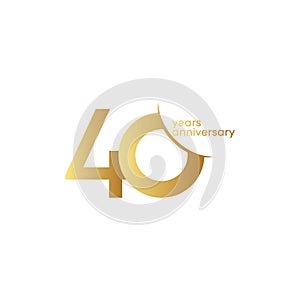 40 Years Anniversary Vector Template Design Illustration